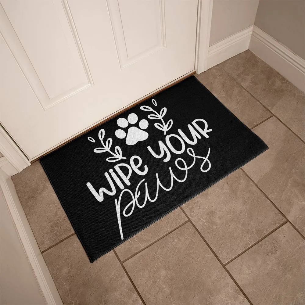 Wipe Your Paws Pet Lover Indoor Outdoor Welcome Door Mat