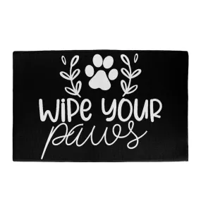 Wipe Your Paws Pet Lover Indoor Outdoor Welcome Door Mat