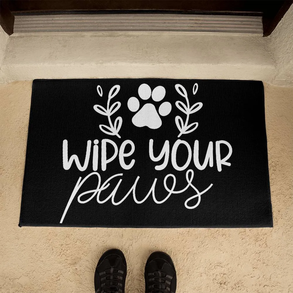 Wipe Your Paws Pet Lover Indoor Outdoor Welcome Door Mat