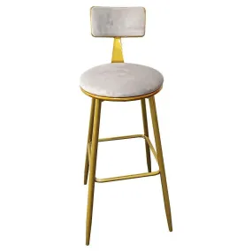 Wooden Twist Stabilize Chair with Soft Comfort Seat, Golden Painting Metal Frame - Ideal for Kitchen Island, Counter, Office, and Restaurant