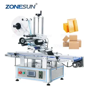 ZS-TB150PB Stand Up Pouches Plastic Bag Book Flat Surface Bottle Automatic Labeling Sticking Machine