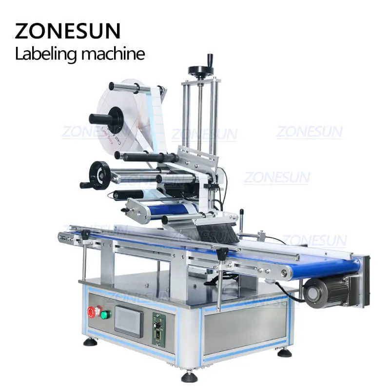 ZS-TB150PB Stand Up Pouches Plastic Bag Book Flat Surface Bottle Automatic Labeling Sticking Machine