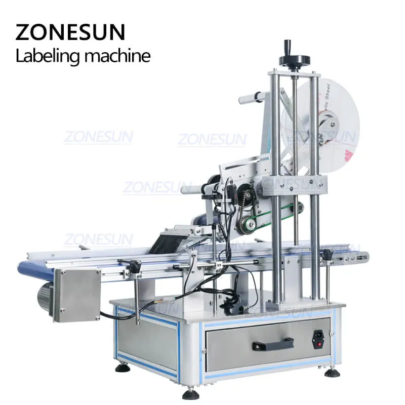 ZS-TB150PB Stand Up Pouches Plastic Bag Book Flat Surface Bottle Automatic Labeling Sticking Machine