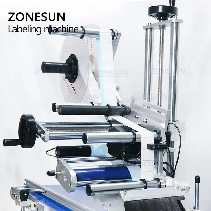 ZS-TB150PB Stand Up Pouches Plastic Bag Book Flat Surface Bottle Automatic Labeling Sticking Machine